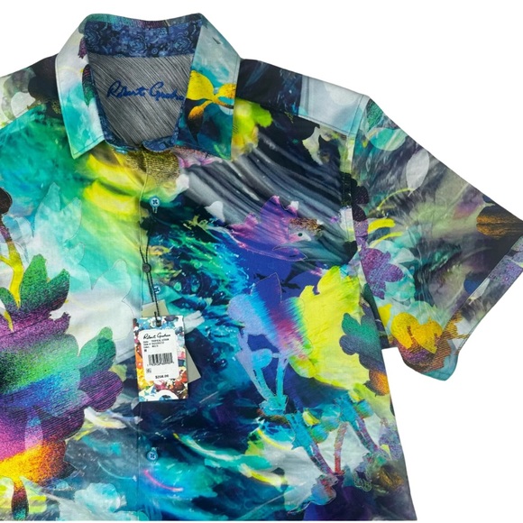 Robert Graham Tropical Storm Classic Fit Shirt Men's M - Picture 6 of 8